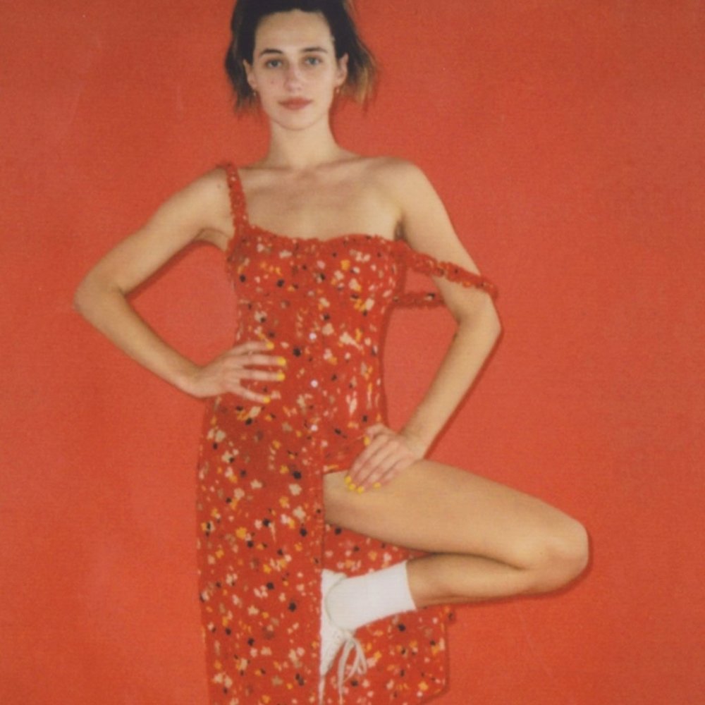 REALISATION PAR The Juliet Rouge Fleur Floral Midi Dress